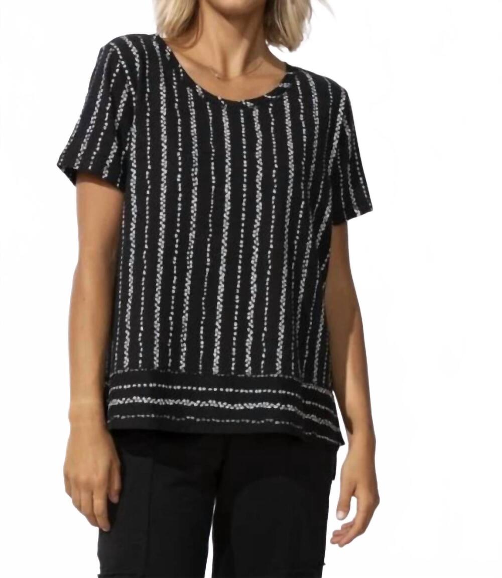 NEW ESCAPE BY HABITAT driftwood stripe dockside tee in black